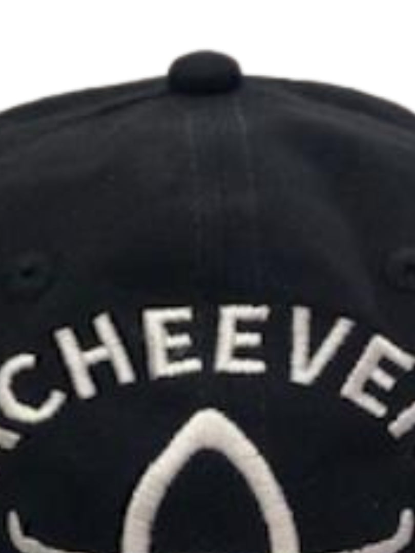 ACHEEVEN HAT BLACK WITH WHITE LETTERS