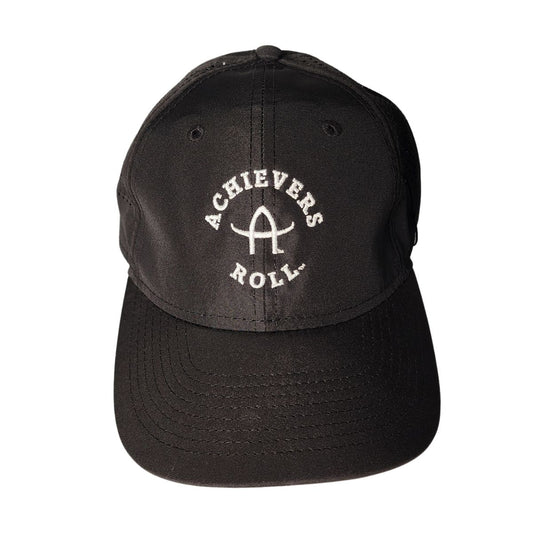 ACHIEVERS ROLL HAT BLACK WITH WHITE LETTERS